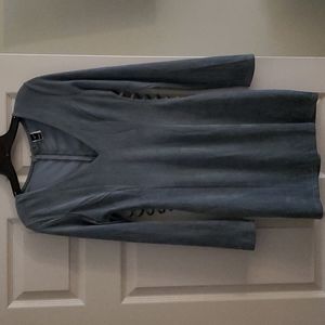 Suede long sleeve dress